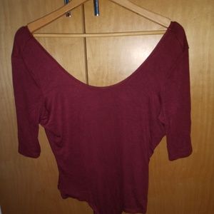 Burgundy Bodysuit/ Guess